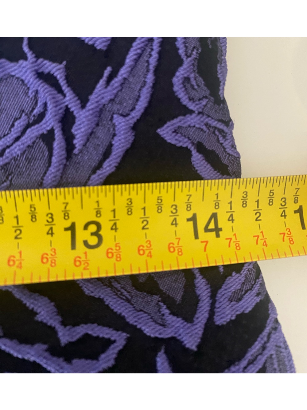 Carmen Marc Valvo Black and Purple Floral Jacquard Sheath Dress - Picture 10 of 10